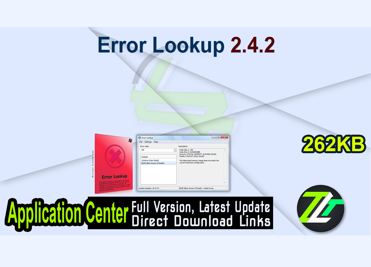 Error Lookup 2.4.2