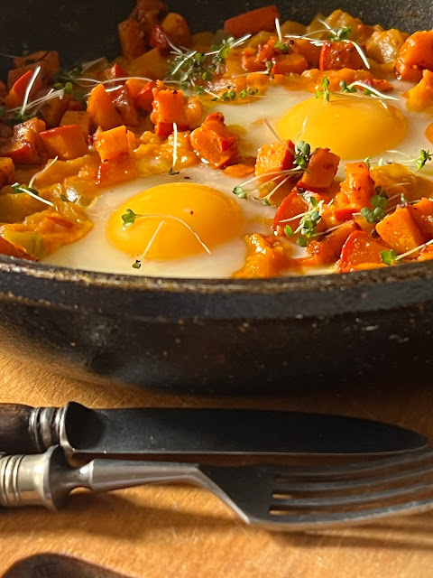 Shakshuka gelb mit Kürbis