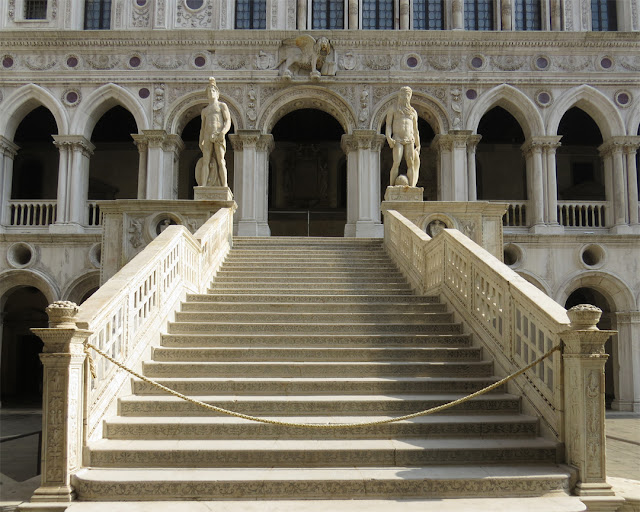 Scala dei Giganti, Giants’ Staircase by Antonio Rizzo, statues of Mars and Neptune by Jacopo Sansovino, Courtyard of the Doge's Palace, Venice