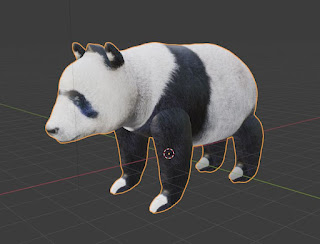 Panda Bear animal free 3d models blender obj fbx low poly