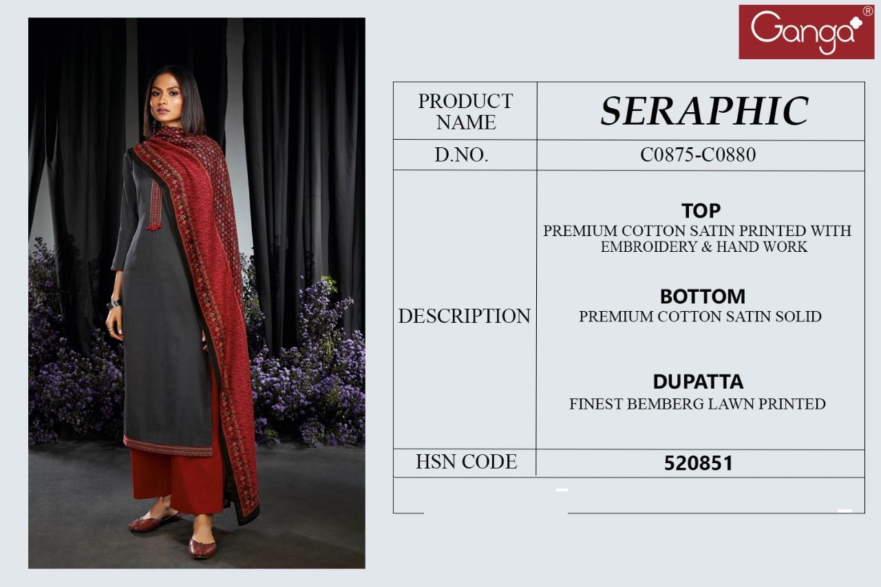 Ganga Seraphic Plazzo Style Suits Catalog Lowest Price