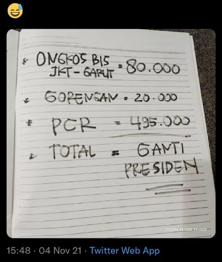 Bisnis PCR sedang jadi sorotan luas masyarakat VIRAL... Hitungan Ongkos Bis Plus PCR 😂