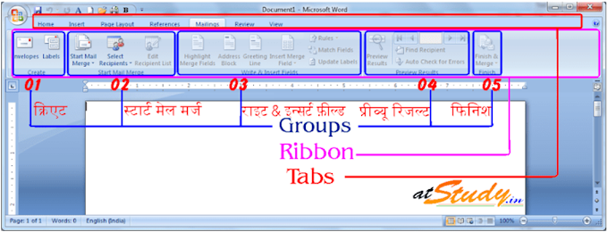 MS Word Mailings Tab in Hindi 2022    What are the part of मेलिंग टैब in Hindi - मेलिंग टैब  की पूरी जानकारी...  कैसे आप घर बैठे एम् एस वर्ड से मेलिंग कर सकते है 