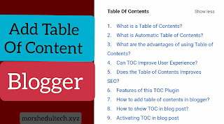 How to Add Table of Content in Blogger in 2022