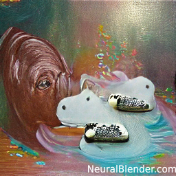 AI generated hippos
