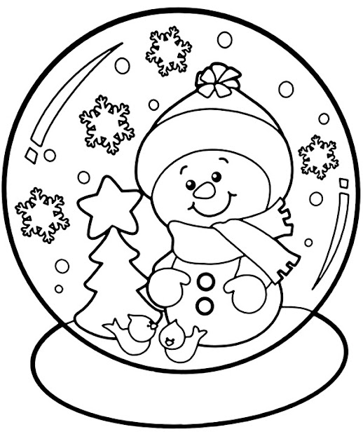 christmas snowball coloring pages free image