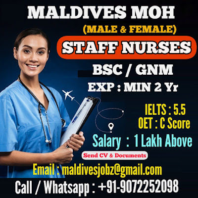 Staff Nurses Vacancy for Maldives MOH - Apply Now