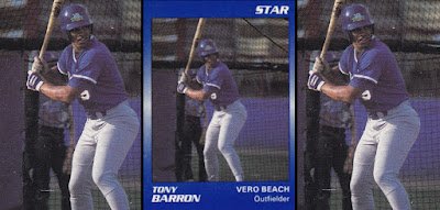 Tony Barron Vero Beach Dodgers card