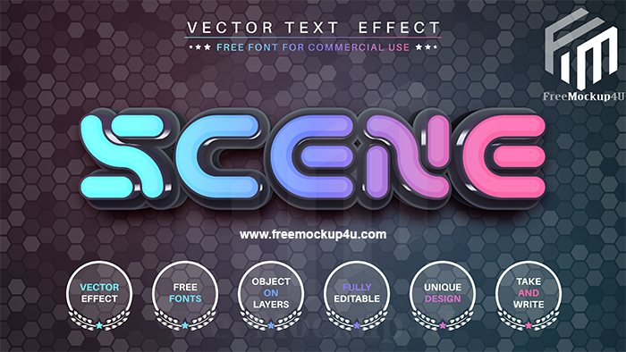 Cosmos Scene Edit Text Effect Font Style