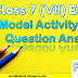 Class 7 (VII) English Model Activity Task Question Answer - February 2022