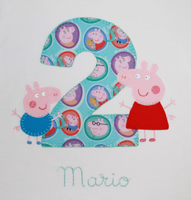 camiseta cumpleaños Peppa Pig y George