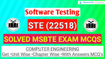 22518 Software Testing MCQs for Computer Engineering - Mypractically