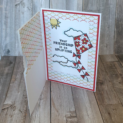 Kite delight Stampin up give it a whirl dies fun fold card