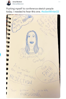 Jena Benton's sketch from Stephanie Garber's talk