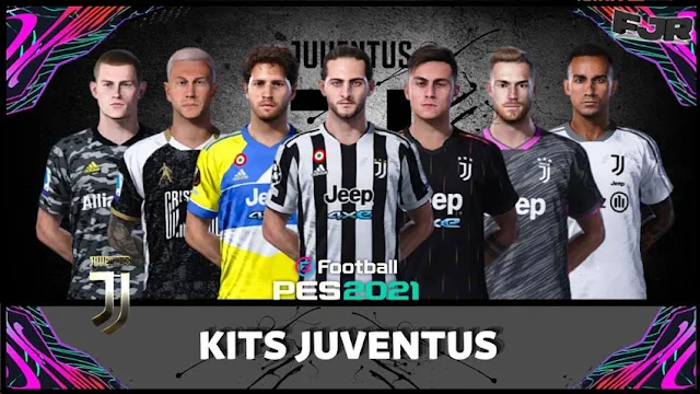 Kits Juventus V2 Full Season 2021-22 (Sider & CPK Version) For eFootball PES 2021