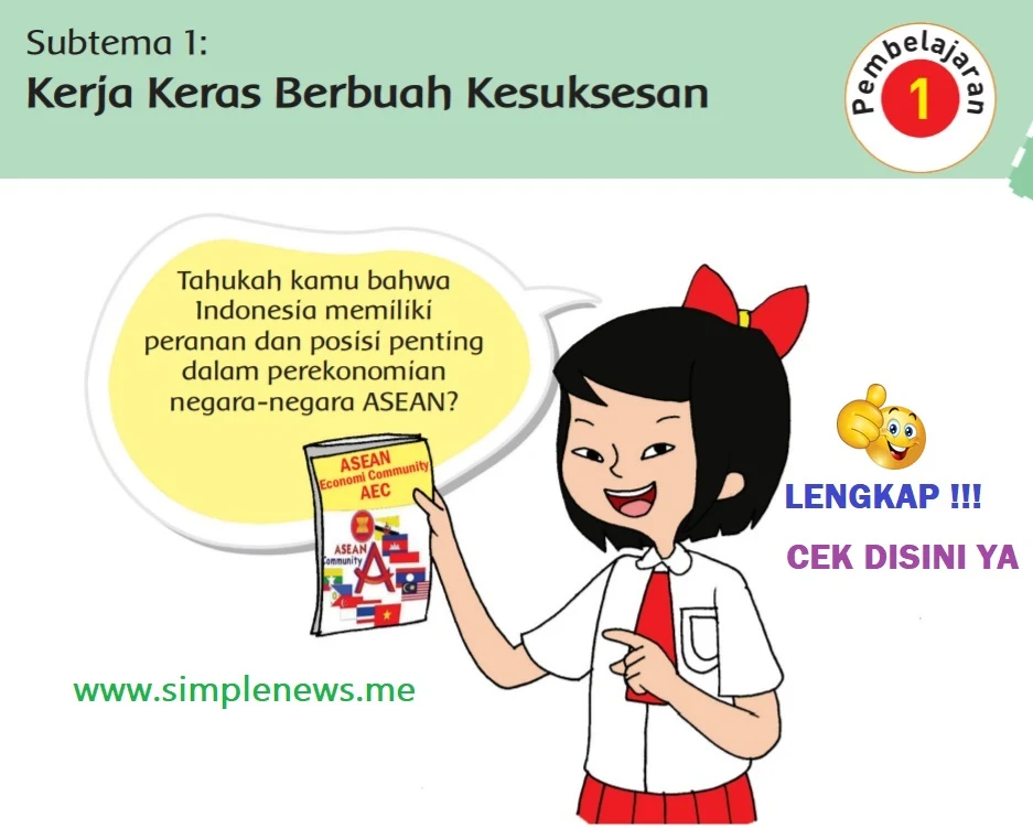 Kunci Jawaban Tematik Kelas 6 Tema 5 Subtema 1 Pembelajaran 1 Semester 2 www.simplenews.me