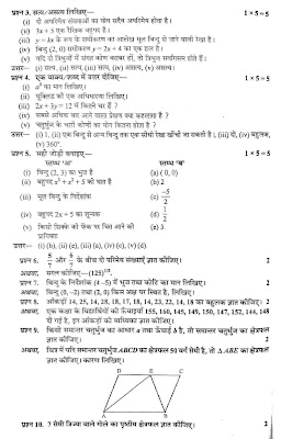 MP Board 9th class Math paper 2022