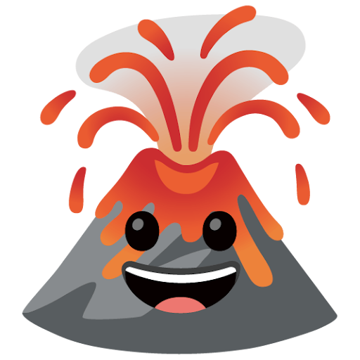 Volcano smiley emoji