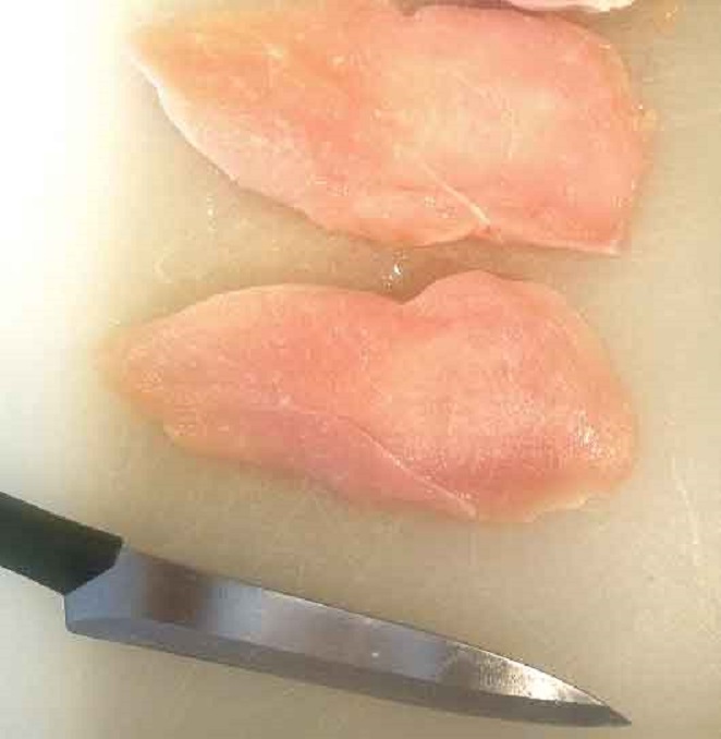 sliced chicken breasts