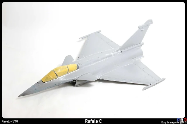 La canopée du Rafale C de Revell au 1/48.