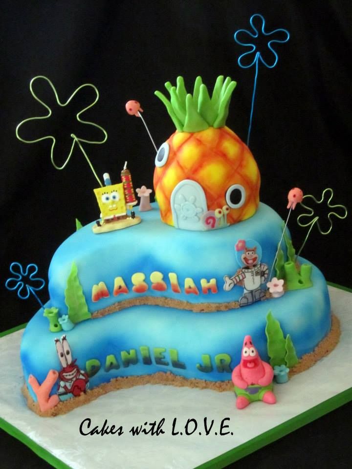 simple spongebob cake