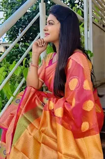 Actress Rachitha Mahalakshmi wearing in pattu saree