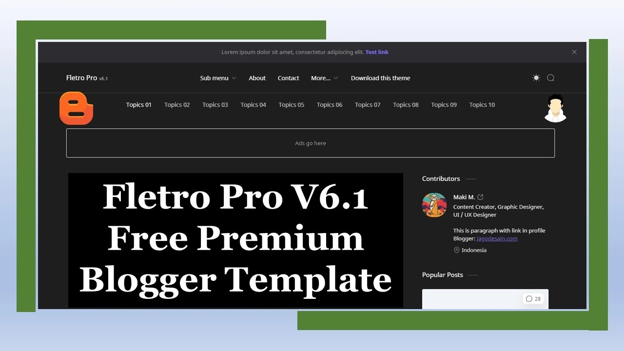 Fletro Pro V6.1 Free Premium Blogger Templates