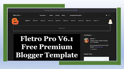 Fletro Pro V6.1 Free Premium Blogger Templates