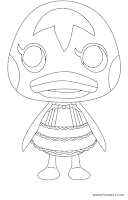 Animal Crossing Ketchup coloring page