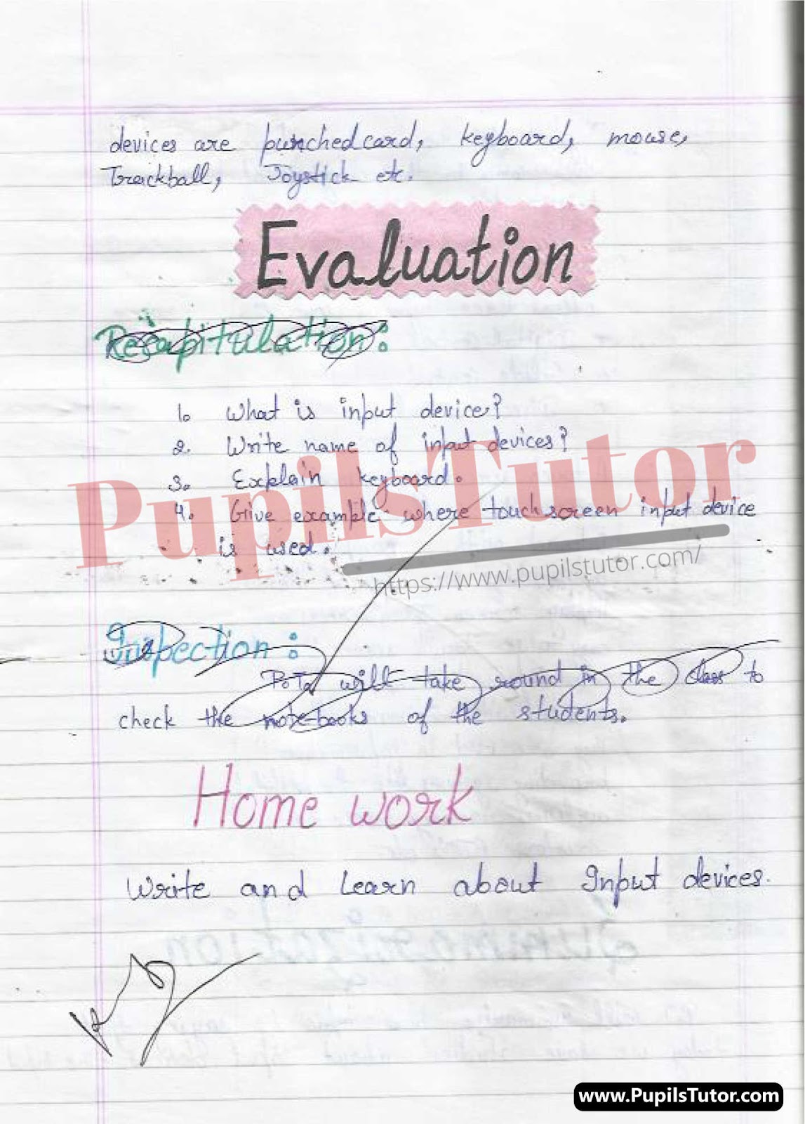 Input Devices Lesson Plan For B.Ed 1st Year, 2nd Year And All Semesters Students – [Page 6] – pupilstutor.com