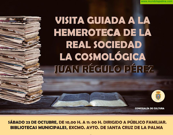 Santa Cruz de La Palma celebra el Día Mundial de las Bibliotecas con una visita guiada a la hemeroteca de La Cosmológica