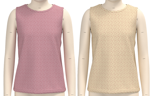 Graphics & 3D Virtual Fashion Clothing Girls Sleeveless Tops Design