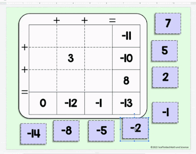 Adding Integers Puzzles - print and digital