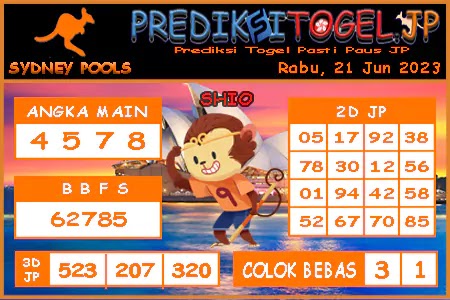 Prediksi Togel Sidney JP Rabu 21 Juni 2023