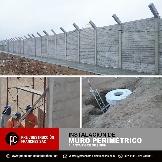 Cercos Perimetricos Prefabricados de Concreto Perú