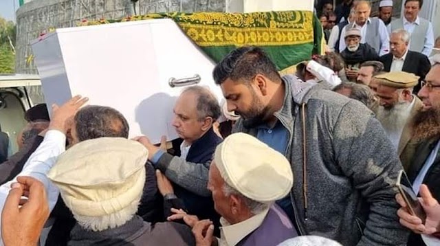 Gohar Ayub Khan laid to rest in Haripur today news update in pakistan 2023.