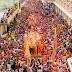 श्री सांवलिया सेठ मेले के दूसरे दिन चांदी के रथ में निकाली गई भव्य शोभायात्रा, हेलीकॉप्टर से की गई पुष्प वर्षा