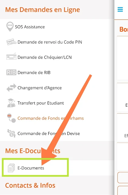 Comment télécharger et éditer les relevés de compte bancaire par application cih mobile de CIH BANK