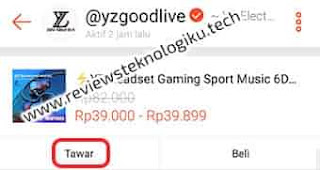 menawar harga produk shopee lewat hp