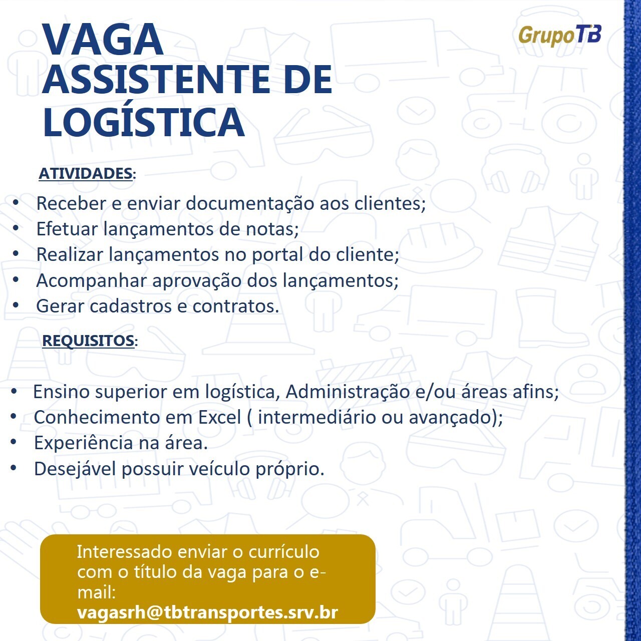  ASSISTENTE DE LOGÍSTICA