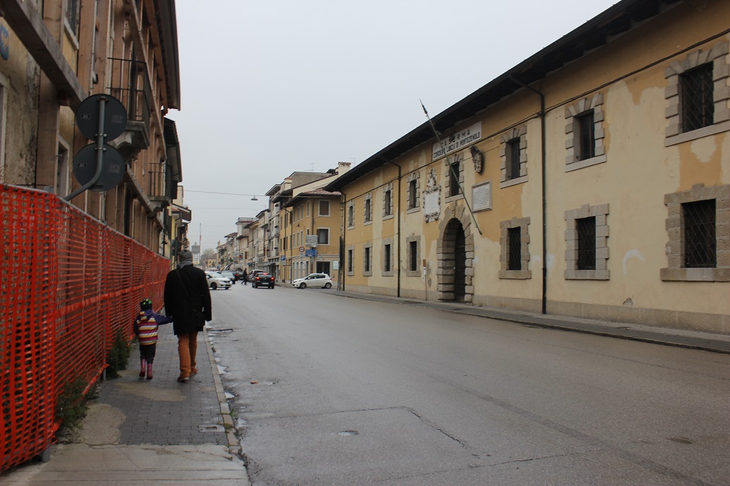 ulice města Palmanova v sevrní Itálii