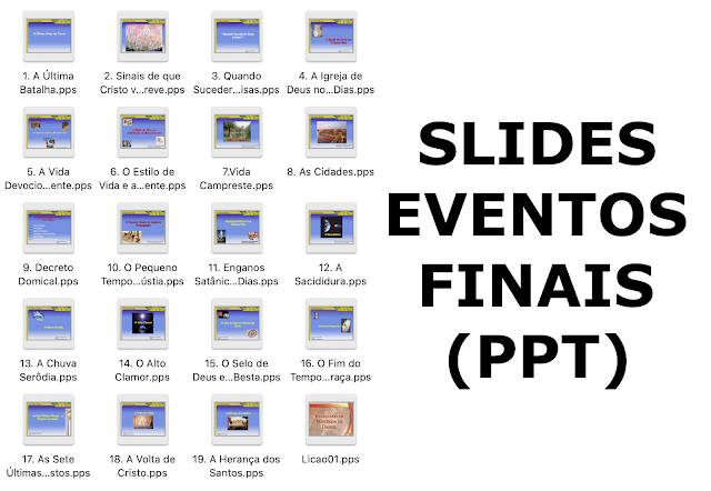 slides eventos finais ellen white ppt