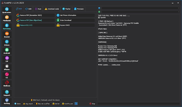 Download RomFw Tool v12.09.23 One Click KG Lock Remove