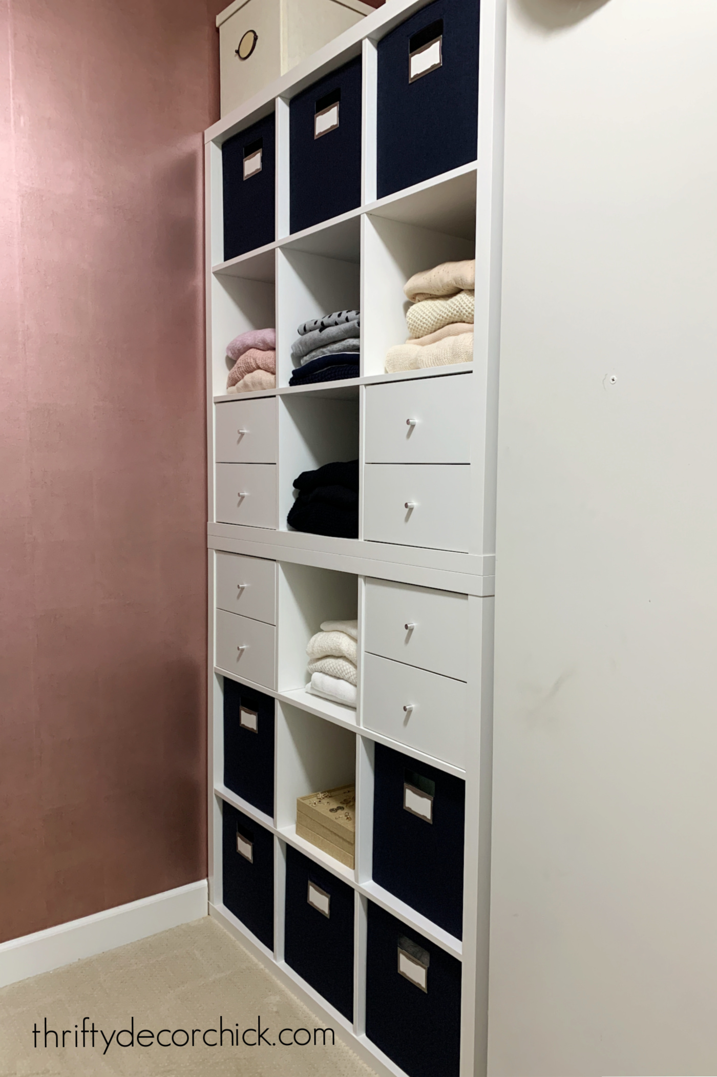 Kallax closet storage hack