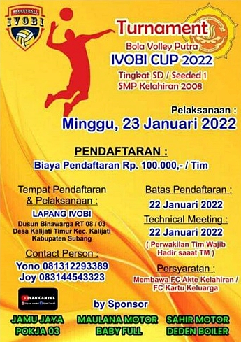 Turnament Bola Volley Putra IVOBI Cup