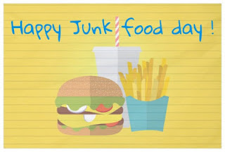 Happy Junk Food day greeting cards