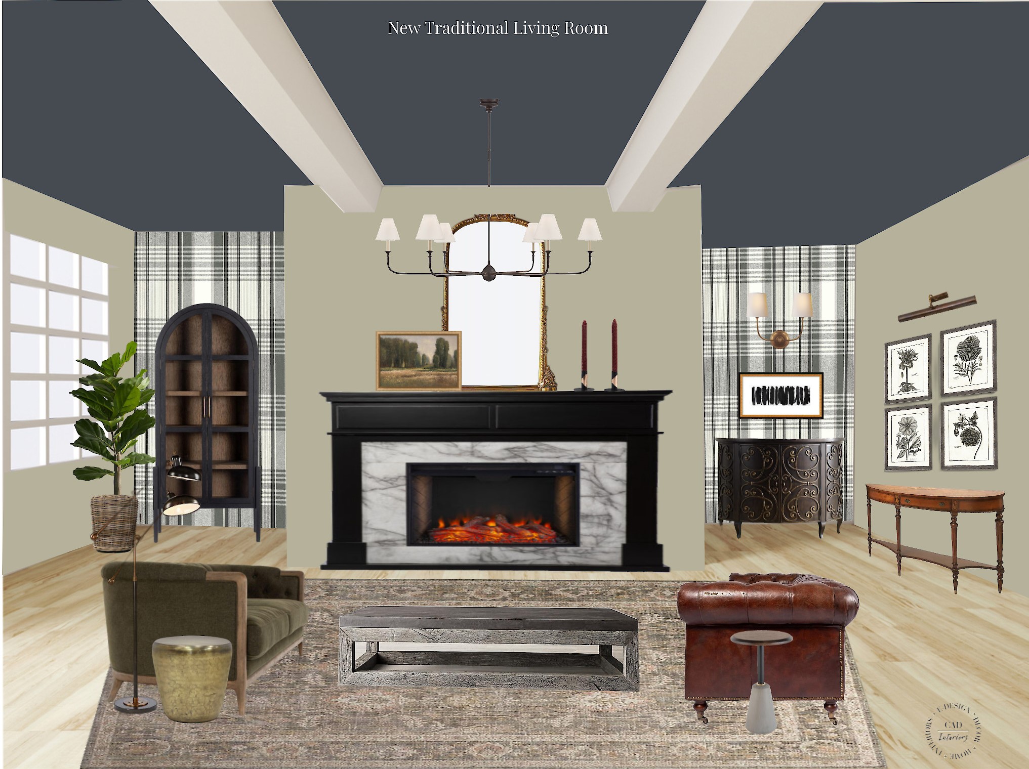 CAD Interiors online virtual interior e-design design services design plan