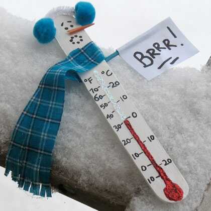 Snowman Thermometer Craft