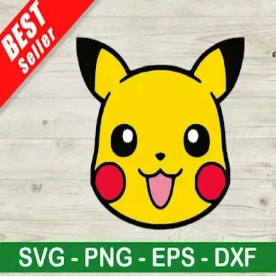 Pikachu Face SVG