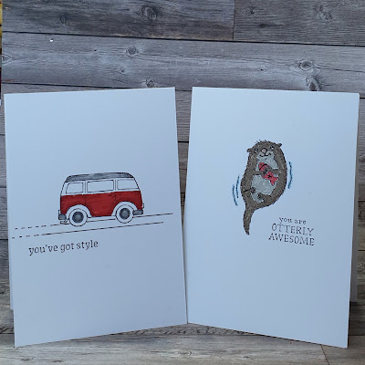 Awesome otters Driving By stampin up simple stamping easy card making